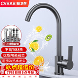 橱卫帮（CVBAB）厨房水龙头冷热水龙头枪灰色水槽水龙头双温洗菜盆水龙头CV1905H