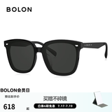 BOLON暴龙眼镜太阳镜防晒墨镜偏光镜男女款韩版经典方框遮阳镜 BL3027 大码BL3037C11-暗黑色