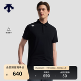迪桑特（DESCENTE）DESCENTE迪桑特TRAINING系列男士吸湿速干D-TOUGH短袖POLO衫新品 BK-黑色 3XL (190/108A)