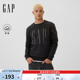 盖璞（GAP）男女装春款印花logo抓绒圆领卫衣合身上衣美版 黑色 542214 M 美码 L亚洲码180/96A 【偏大，建议拍小一码】