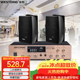 威斯汀吸顶音响家庭影院壁挂式音箱 定压喇叭B05一拖二套装 学校商用超市店铺公共广播音箱