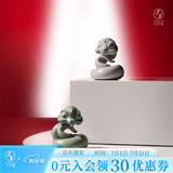 万仟堂（Edenus）茶宠摆件 高端陶瓷可养本命蛇年吉祥物2025年乙巳纪念款 金蛇引财 青蛇
