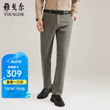 雅戈尔（YOUNGOR）休闲裤男DP棉免烫不易皱裤子宾霸莱卡面料休闲裤 VCDP319998YWA卡其色 34 84A