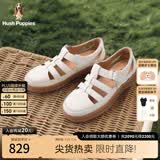 暇步士（Hush Puppies）凉鞋女士包头软底罗马休闲沙滩鞋 泡沫白 39