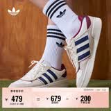adidas「面包鞋」COURTIC经典运动板鞋男女阿迪达斯官方三叶草 晶白/浅米色/棕红/藏青蓝   42