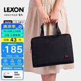 乐上（LEXON）单肩包女手提电脑包13.3英寸内胆包时尚斜挎包轻便商务公文包黑色