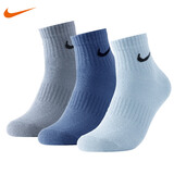 耐克（NIKE）三双装 中筒 休闲袜 运动袜 篮球袜 三色袜 SX7677-904-M M