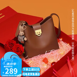 viney牛皮包包女包品牌水桶包轻奢单肩斜挎包生日礼物高级感送女友老婆