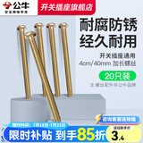 公牛（BULL）螺丝钉4公分4mm*40mm十字自攻加长螺丝平头钉开关插座面板通用 加长螺丝4公分【20只装】