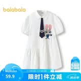 巴拉巴拉女童裙子儿童连衣裙2025夏条纹衬衫裙子208225111047