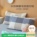 艾薇枕头套磨毛枕套一对儿童枕套卡通学生单人枕套 简兮格 48*74cm