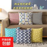 双面抱枕套柔软正方形沙发靠垫套床头靠背含芯腰枕靠枕套 【抱枕】颜色图案随机 含枕芯 1个