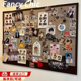 FANCYCHIC毛毡板墙贴自粘免打孔房间卧室宿舍装饰品照片墙60×展示墙板 80*60cm送背胶+透明色图钉30个