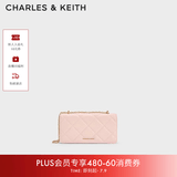 CHARLES&KEITH质感菱格链条小方钱包女包包女包生日礼物送女友CK6-10680924 SOFT PINK浅粉色 XS