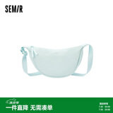 森马（Semir）单肩斜挎包马卡龙色饺子包日系胸包腰包女105225153009