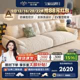 帕沙曼云朵沙发布艺可拆洗小户型客厅奶油风雪尼尔沙发多功能 2630ZF 【全拆洗款】2.8米大双人位#2900ZF 雪尼尔TY74: 羽绒+硅胶棉+紫罗兰+竹炭海绵