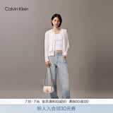 Calvin Klein休闲通勤单肩包礼物链条包包金属字母旋扣翻盖CK女包斜挎马鞍包