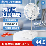 苏士赫尔摩多功能风扇插座一体6位+2USB+Type-C插排1.8米办公桌面接线板家用床头多孔位排插学生宿舍适用