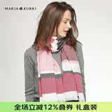 玛丽亚·古琦（MARJA KURKI）羊毛空调披肩夏季围巾女礼盒装保暖披肩围巾两用千鸟格围脖女礼物 红色