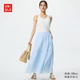 优衣库层叠长裙/常规款女装半身裙26春夏新款484820 484821 484820/60浅蓝色 2XL