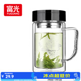 富光双层玻璃杯高硼硅男女士办公大容量茶水分离耐热泡茶水杯子带把手