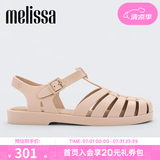 梅丽莎（melissa）新款时尚编织女士简约通勤果冻罗马凉鞋32408 米色 (16364) 35-36