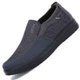 布瑞京老北京布鞋春夏季男单鞋防滑底中老年休闲爸爸鞋防滑软底大码男鞋 灰色二棉 42 (260mm)