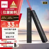 得力（deli）翻页笔教师用ppt投影笔激光翻页笔激光笔演讲笔 无线演示翻页器课件笔 逗猫笔红光 黑色2802