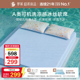 罗莱家纺 冰皮凉感席【可机洗】A类抗菌防螨凉席2026新款蓝180*200*30