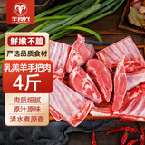 羊食光羊肉新鲜半只羊10斤羊后腿肉羔羊肋排冷冻火锅食材年货 手把肉净重4斤