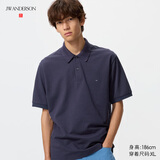 优衣库快干POLO衫/短袖男装女装合作款/T恤482304 69 藏青色 XL