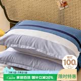 艾薇 A类全棉枕套 学生宿舍简约全棉枕芯套 一个装 北欧时代 48*74cm
