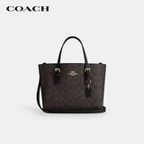 蔻驰（COACH）【品牌直供】女士MOLLIE25中号手提单肩斜挎托特包CV965深棕色