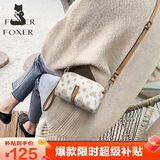 金狐狸（FOXER）女士包包女包大容量单肩斜挎包手机包小包七夕情人节礼物送女友