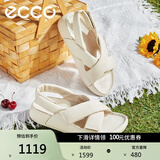 爱步（ECCO）凉鞋女 夏季软底休闲百搭交叉带厚底外穿拖鞋 科摩206653 石灰色20665301378 37