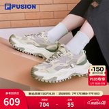 FILA FUSION斐乐女鞋BIANCO老爹鞋季硬糖鞋休闲鞋厚底运动鞋女 银云/米色-SA 39