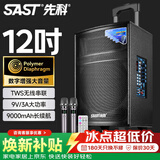 先科户外大功率移动拉杆音箱大功率广场舞会议室音响大音量音响带无线话筒SA-122 X