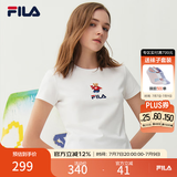 斐乐（FILA） 女装官方女士短袖T恤夏季休闲运动内搭t恤百搭短T上衣 标准白-F51W328152FWT L （170/88A/L）