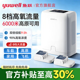 鱼跃（yuwell）便携式制氧机5升L 高原户外随身吸氧老人家用车载充电外出氧气机 【双倍续航2块电池】4芯+8芯电池+双模式吸氧
