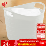爱丽思（IRIS） 脏衣篓浴室大号脏衣篓塑料洗衣篮装脏衣服污衣篮子桶收纳筐衣篮 24升 白色密闭【2-3人适用】