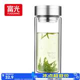 富光双层玻璃杯 大容量高硼硅玻璃泡茶杯子 带茶隔商务办公水杯男女士