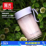 富光玻璃杯高硼硅玻璃水杯子女生便携牛奶咖啡刻度高颜值茶杯330ml