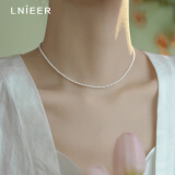 Lnieer2mm巨细施家正圆无暇强光米粒珍珠项链女细锁骨链礼物送女友 珍珠项链【超细2mm】