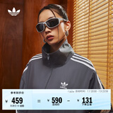 adidas复古风休闲梭织立领夹克外套男女秋季阿迪达斯官方三叶草   深灰   XS