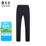 雅戈尔（YOUNGOR）休闲裤男DP棉免烫不易皱裤子自然垂顺易打理新品 VCDP329979AWY黑色 33 82A