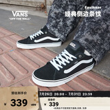VANS范斯官方 Faulkner粉彩风酷感黑美式经典薄绒男鞋板鞋 黑色 42