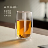 泥也玻璃水杯泡茶杯双层玻璃杯家用耐热加厚茶杯大容量办公喝茶水杯子