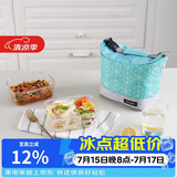 乐扣乐扣（LOCK&LOCK）耐热玻璃保鲜盒微波炉饭盒上班学生分隔餐盒可冷藏配便当包两件套