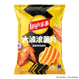乐事（Lay's）大波浪薯片 香脆烤鸡翅味 70g 零食 休闲食品