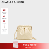 CHARLES&KEITH迷你菱格流浪包单肩斜挎双肩包包女包生日礼物送女友CK2-60782390 【S号】Butter Yellow奶油黄色 S